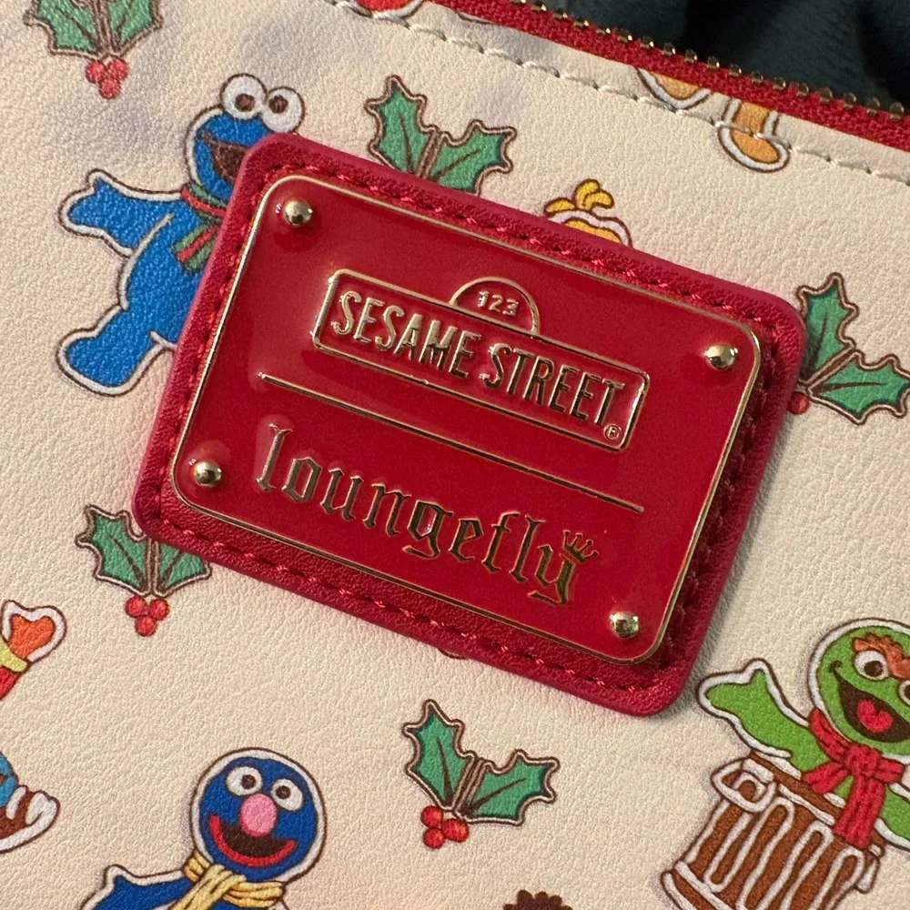 Loungefly Sesame Street Cream Character Wallet Christmas design